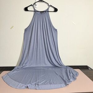 Olivia Rae New York Halter Maxi Dress Womens M Blue Grey Spandex Boho Chic